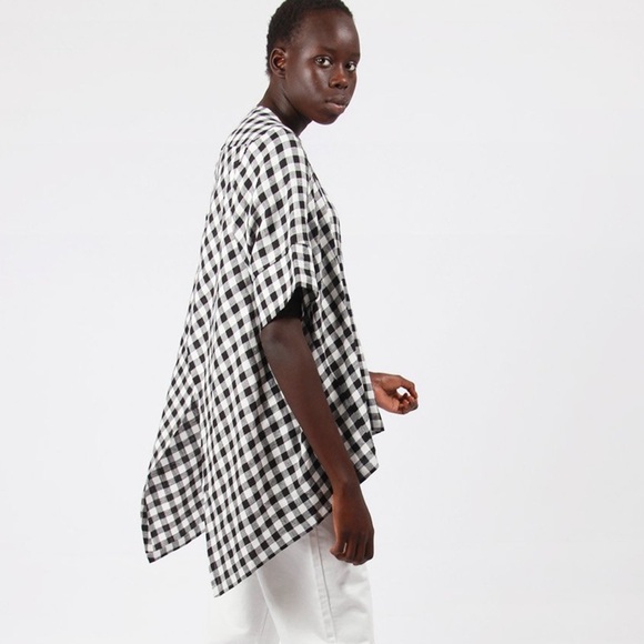 HENRIK VIBSKOV Checkered Flip Shirt in Black/White Size XS - Picture 4 of 15